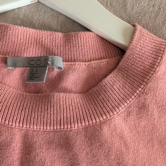 COS Pink Ruffle Hem Pullover Top - Picture 6 of 10
